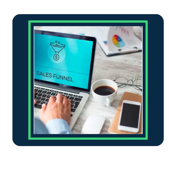 sales funnel sales strategy on laptop