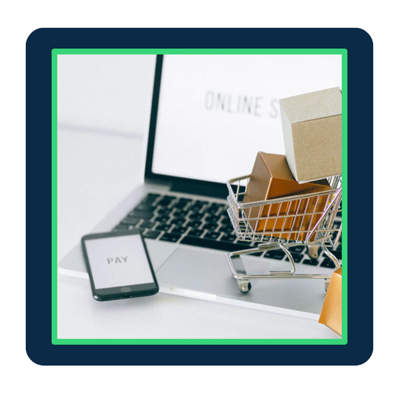 Ecommerce online store on laptop